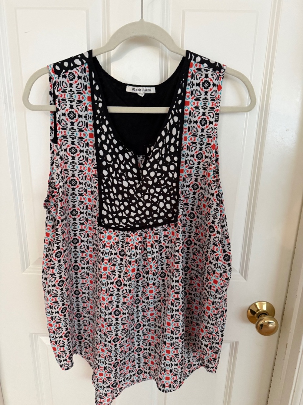 black rainn top xl multi-color poly